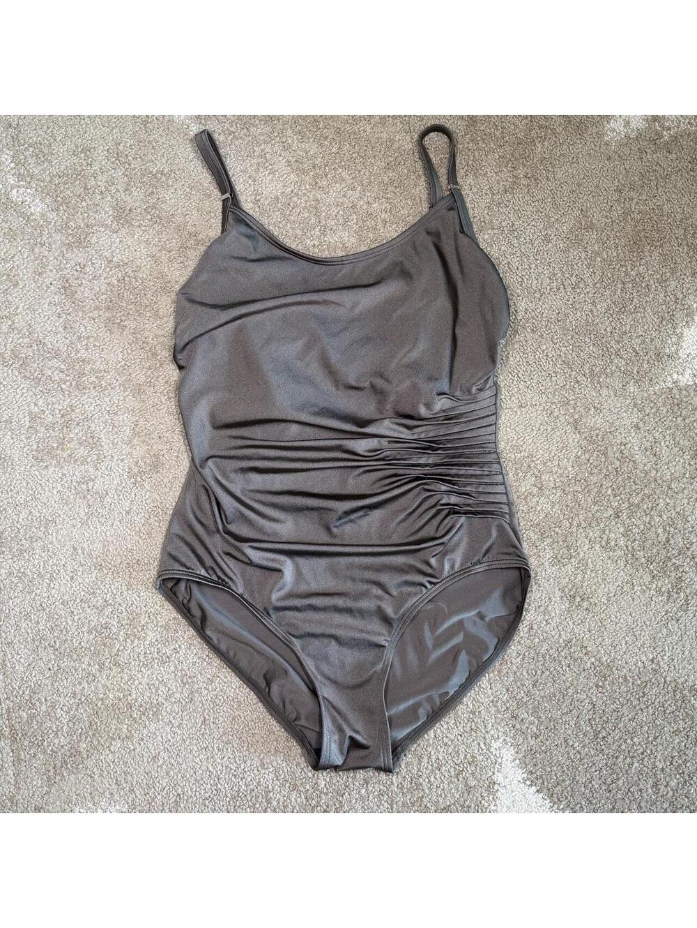 Calvin Klein Women's Silver and Grey Swimsuit-one-piece